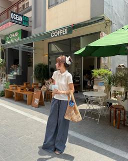Quần dài ống rộng kẻ sọc THE C.I.U – Charlie Pants