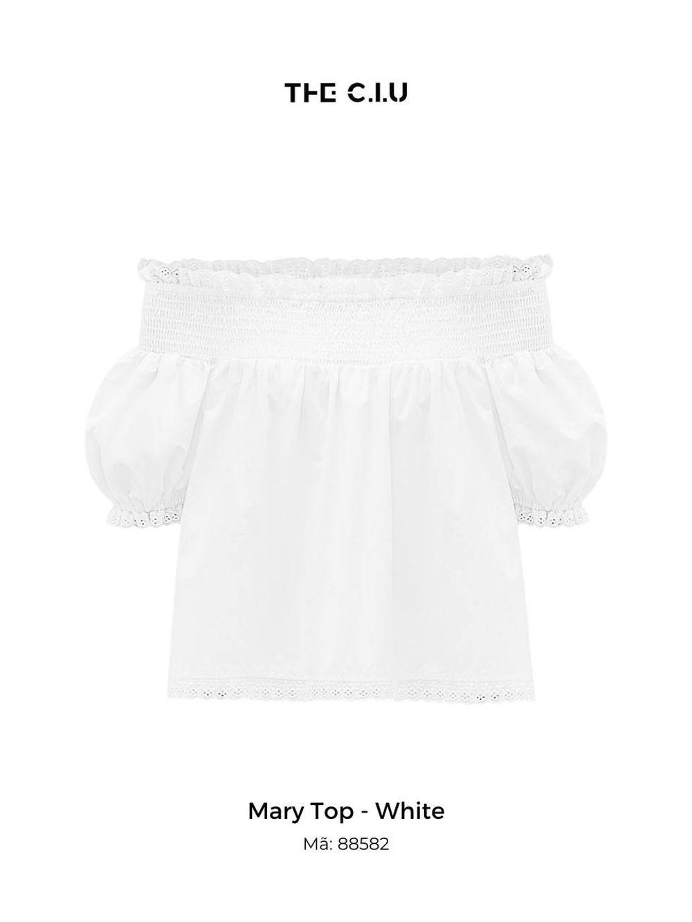 Áo trễ vai tay phồng thun nhún THE C.I.U – Mary Top