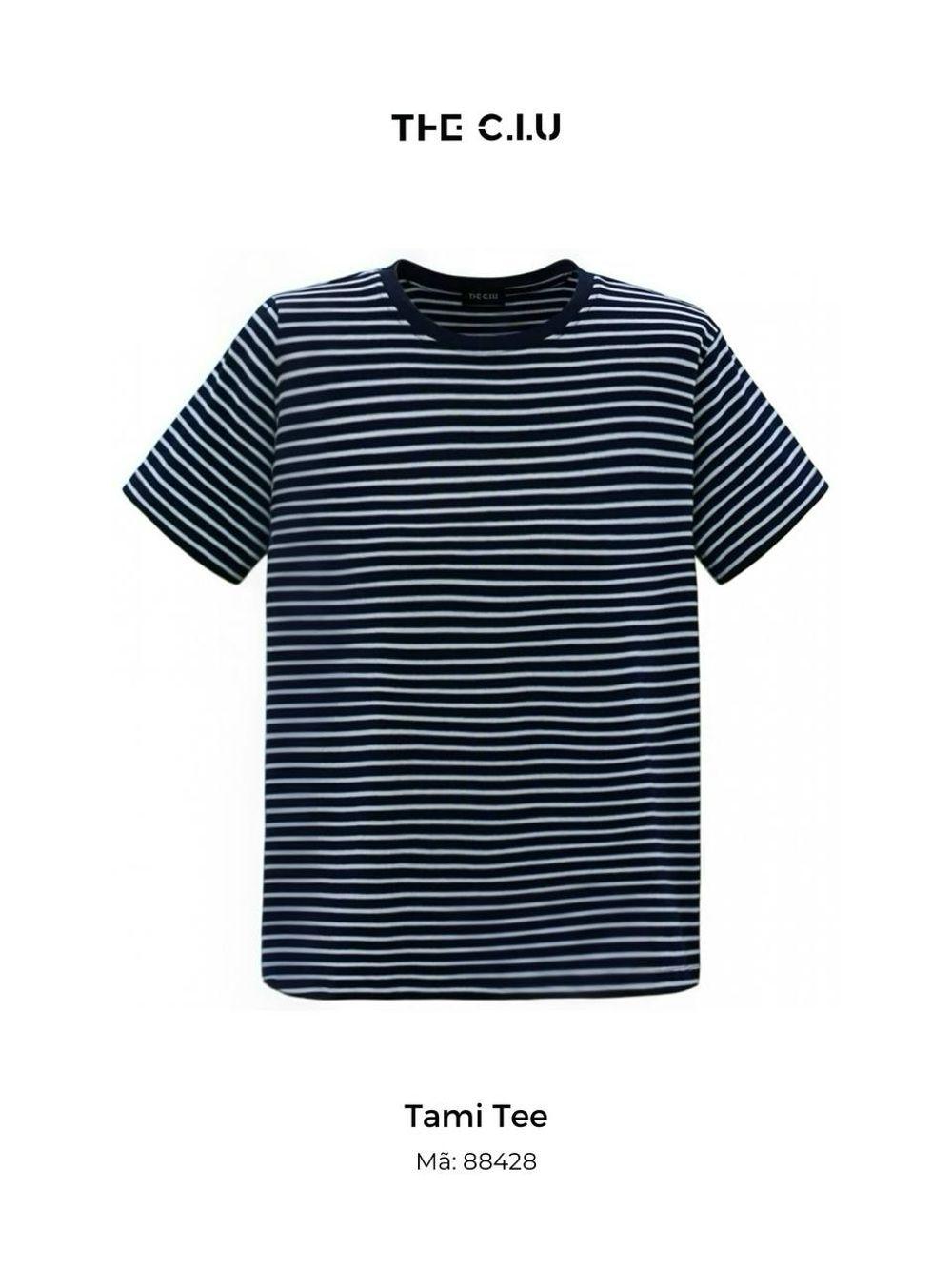 Áo thun sọc ngang cổ tròn đơn giản THE C.I.U - Tami Tee