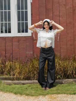 Quần jean ống rộng nút cài THE C.I.U - Nina Pants - MN06