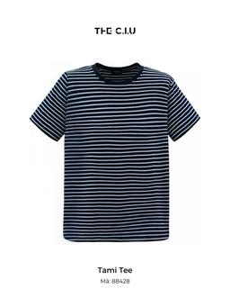 Áo thun sọc ngang cổ tròn đơn giản THE C.I.U - Tami Tee