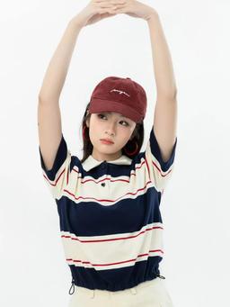 Áo thun tay ngắn cổ polo phối dây rút eo THE C.I.U - Kori Polo Top