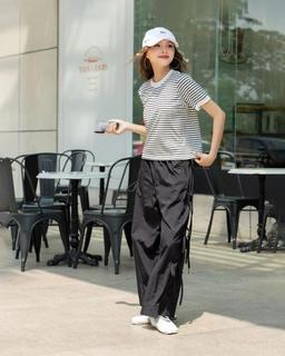 Quần dù ống rộng lưng thun phối nơ THE C.I.U - Sofia Pants