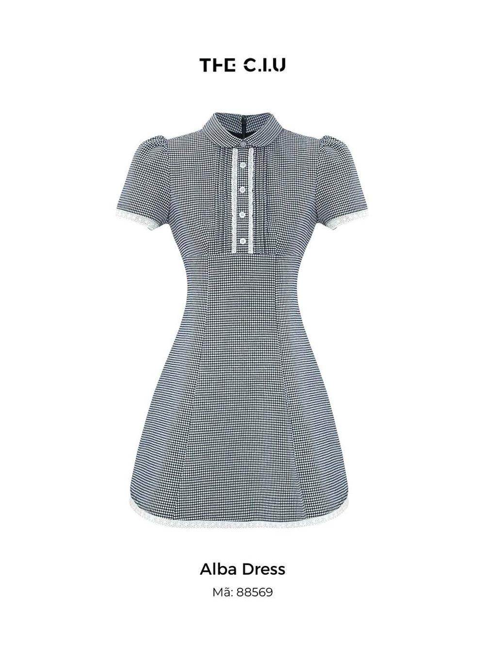 Đầm ngắn cổ sen tay phồng THE C.I.U - Alba Dress