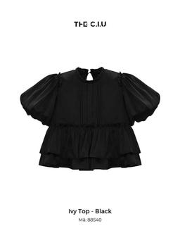 Áo kiểu tay phồng phối bèo dáng ngắn THE C.I.U – Ivy Top