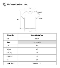 Áo thun babytee trắng thêu hình trái tim THE C.I.U – Pretty Baby Tee