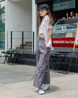 Quần dù ống rộng lưng thun phối nơ THE C.I.U - Sofia Pants