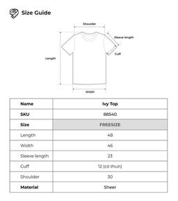 Áo kiểu tay phồng phối bèo dáng ngắn THE C.I.U – Ivy Top