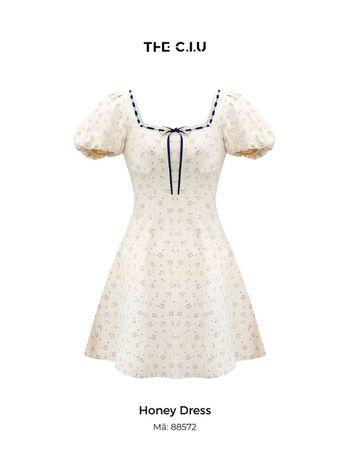 Đầm hoa nhí tay bồng cổ vuông vintage THE C.I.U – Honey Dress