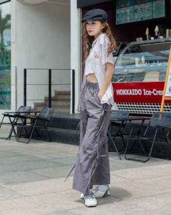 Quần dù ống rộng lưng thun phối nơ THE C.I.U - Sofia Pants