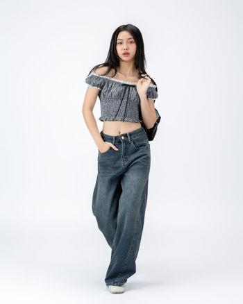 Quần Jean dài ống rộng cạp cao THE C.I.U - Wide Leg Jeans - 052501 - C13